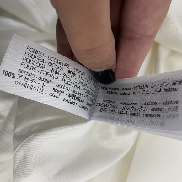 Zara Womens Blazer suit Jacket Size S White Tailored collarless 2399/593 NWT - Picture 10 of 13